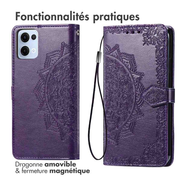 imoshion Etui de télephone Mandala Oppo Reno 13 - Violet
