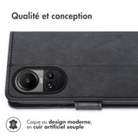 imoshion Étui de télephone portefeuille de luxe Oppo Reno 10 / 10 Pro - Noir
