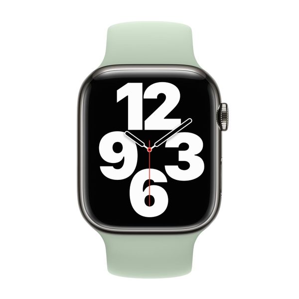 Apple Bracelet Boucle unique en Silicone Apple Watch | 44/45/46/49 mm - Taille 5 - Mineral Green