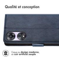 imoshion Étui de télephone portefeuille de luxe Oppo A58 - Bleu foncé