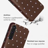 Selencia Coque arrière Vivid Samsung Galaxy S25 - Happy Dots Chocolate