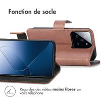 imoshion Étui de télephone portefeuille de luxe Xiaomi 14T - Marron