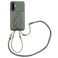 Selencia Coque de télephone Sera avec cordon et porte-cartes enveloppe Samsung Galaxy A36 / A56 - Sage Green