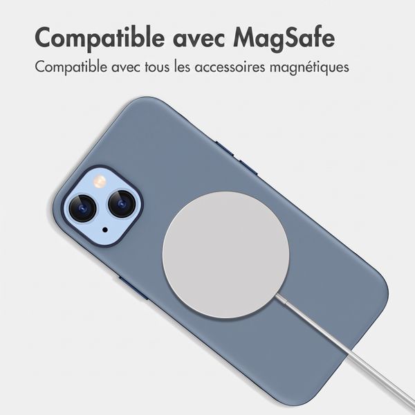imoshion Coque arrière Color avec Thin MagSafe Ring Apple iPhone 14 / 13 - Bleu foncé