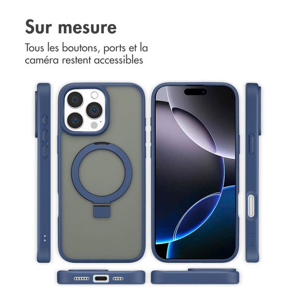 Accezz Coque Ring Stand avec MagSafe Apple iPhone 16 Pro Max - Bleu