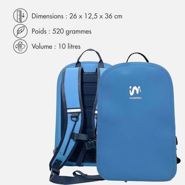 imoshion Sac à dos Hermétique et Étanche 10L - Petit - Bleu doux