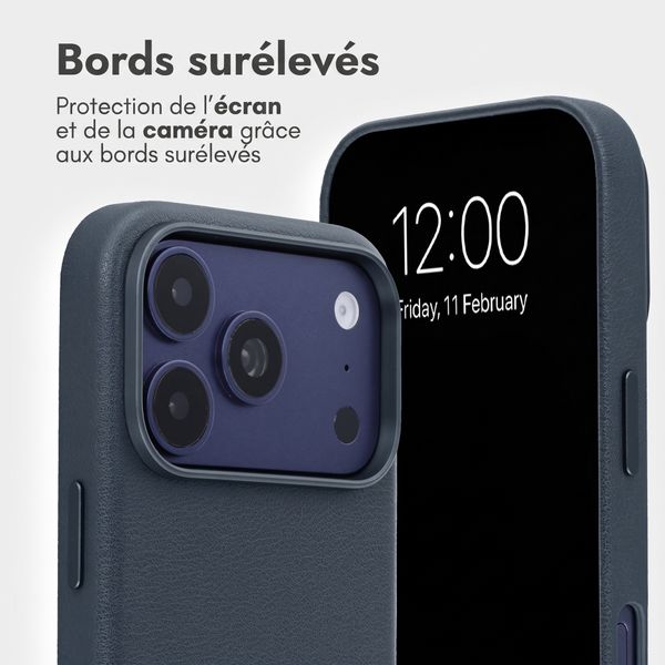 Accezz Étui de télephone portefeuille en cuir 2-en-1 avec MagSafe Apple iPhone 18 Pro Max / 17 Pro Max - Nightfall Blue
