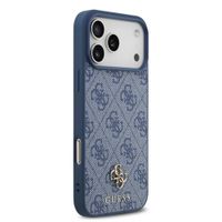 Guess Coque 4G Metal Logo MagSafe Apple iPhone 17 Pro - Bleu