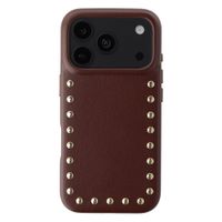 Selencia Coque arrière Studs avec MagSafe Apple iPhone 18 Pro / 17 Pro - Cacao Crush