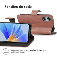 imoshion Étui de télephone portefeuille de luxe Oppo A17 - Marron