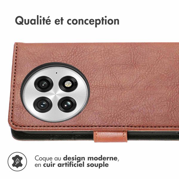 imoshion Étui de télephone portefeuille de luxe OnePlus 13 - Marron