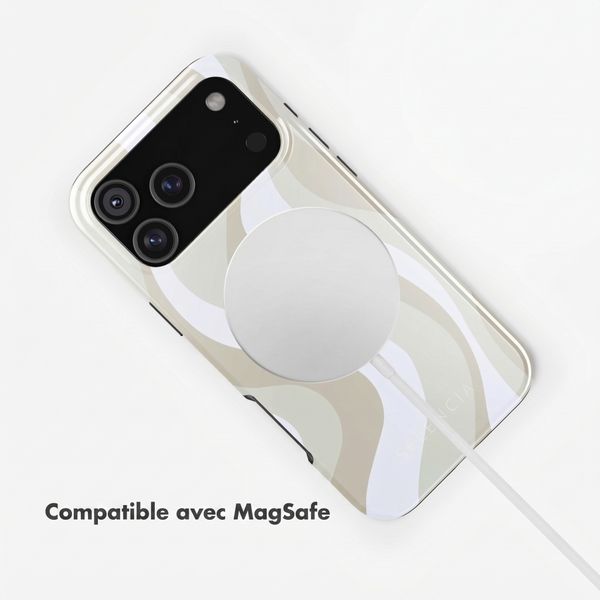Selencia Coque arrière Vivid avec MagSafe Apple iPhone 18 Pro Max / 17 Pro Max - Desert Waves Beige