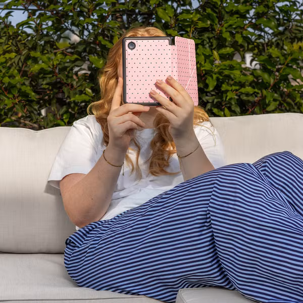 imoshion Étui de liseuse portefeuille design Pliable Kobo Libra Colour - Happy Dots
