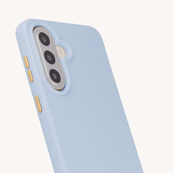 Selencia Coque arrière Rivièra avec MagSafe avec crochets amovibles Samsung Galaxy A57 (5G) - Powder Blue