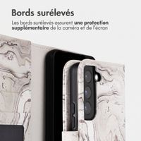 imoshion Étui de télephone portefeuille Design Samsung Galaxy S22 - Sandy Marble