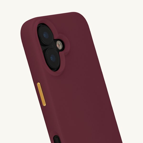 Selencia Coque arrière Rivièra avec MagSafe avec crochets amovibles Apple iPhone 16 - Bold Burgundy