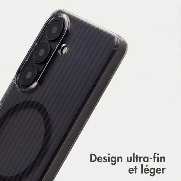 Accezz Coque arrière Lite avec MagSafe | Fluted | Samsung Galaxy S26 - Noir
