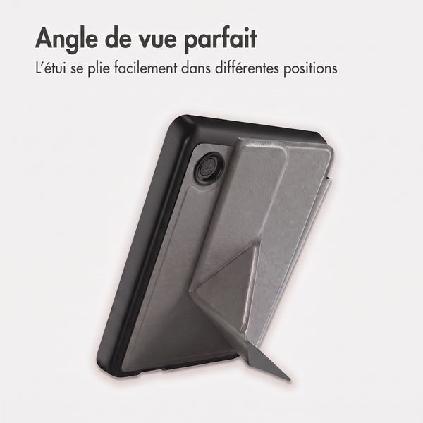 imoshion Étui de liseuse portefeuille Pliable Kobo Clara Colour / BW - Gris
