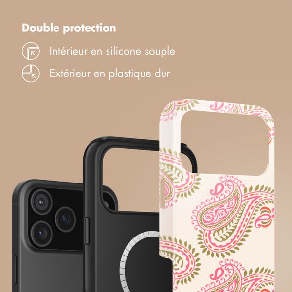 Selencia Coque arrière Vivid avec MagSafe Apple iPhone 17 Pro Max - Paisley Blush