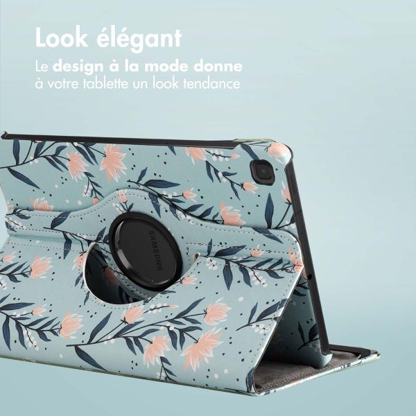 imoshion Coque tablette Design rotatif à 360° Samsung Galaxy Tab S6 Lite (2020/2022/2024)  - Flowers
