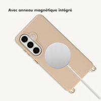 Selencia Coque arrière Rivièra avec MagSafe avec crochets amovibles Samsung Galaxy S26 - Milky Latte