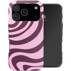Selencia Coque arrière Vivid Apple iPhone 18 Pro Max / 17 Pro Max - Wavy Swirl Pink Plum