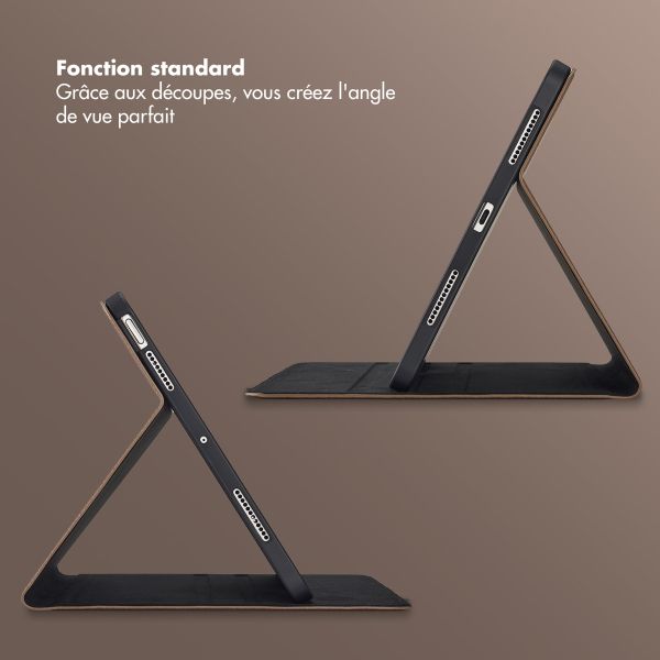 Selencia Coque tablette Riva Apple iPad Air 11 pouces (2026) M4 / (2025) M3 / (2024) M2 / Air 5 (2022) / Air 4 (2020) - Mocha Brown