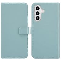 Selencia Étui portefeuille en cuir véritable Samsung Galaxy A26 - Air Blue