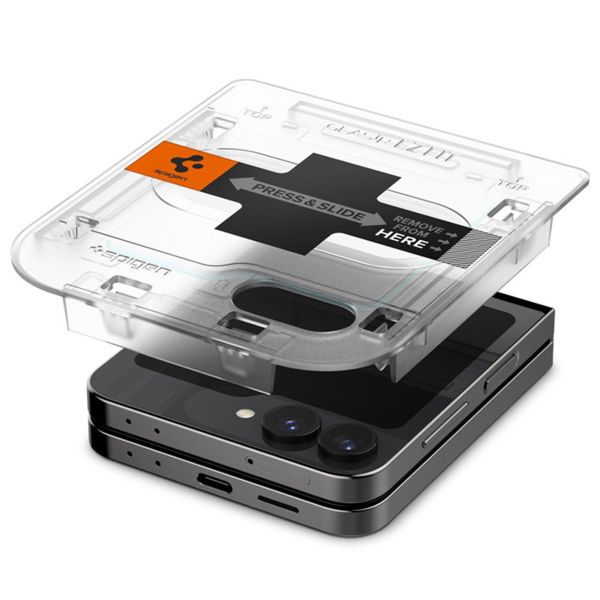 Spigen Protection d'écran en verre trempé GLAStR Fit 2 Paquets + Applicator Samsung Galaxy Z Flip 6 / Flip 7 FE