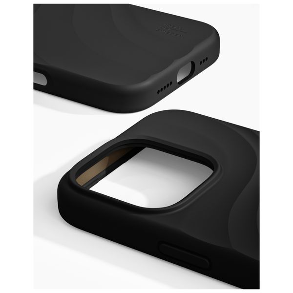 iDeal of Sweden Coque Soft Swirl Silicone MagSafe Apple iPhone 16 Pro - Velvet Black