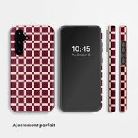 Selencia Coque arrière Vivid Samsung Galaxy S25 FE - Check This Burgundy