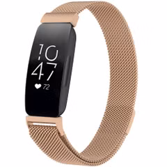 imoshion Bracelet magnétique milanais Fitbit Inspire - Taille S - Rose Dorée