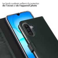 Selencia Étui portefeuille en cuir véritable Samsung Galaxy A17 (5G) / (4G) - Vert