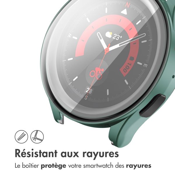 imoshion Coque rigide à couverture complète Samsung Galaxy Watch 5 - 40 mm - Vert foncé