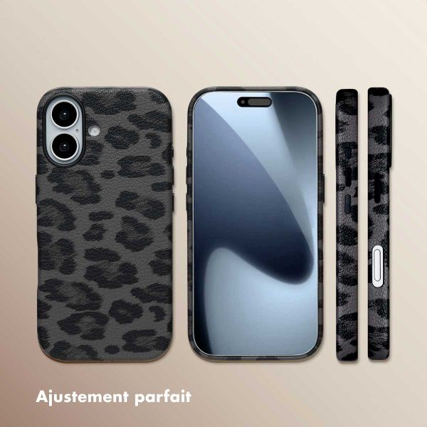 Selencia Coque Sabi imprimé panthère avec MagSafe Apple iPhone 17 - Midnight Black