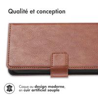 imoshion Étui de télephone portefeuille de luxe Samsung Galaxy S22 Ultra - Marron