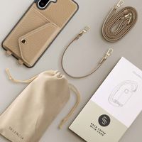 Selencia Coque de télephone Sera avec cordon et porte-cartes enveloppe Samsung Galaxy A36 / A56 - Taupe
