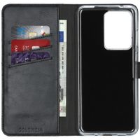 Selencia Étui portefeuille en cuir véritable Samsung Galaxy S20 Ultra - Noir