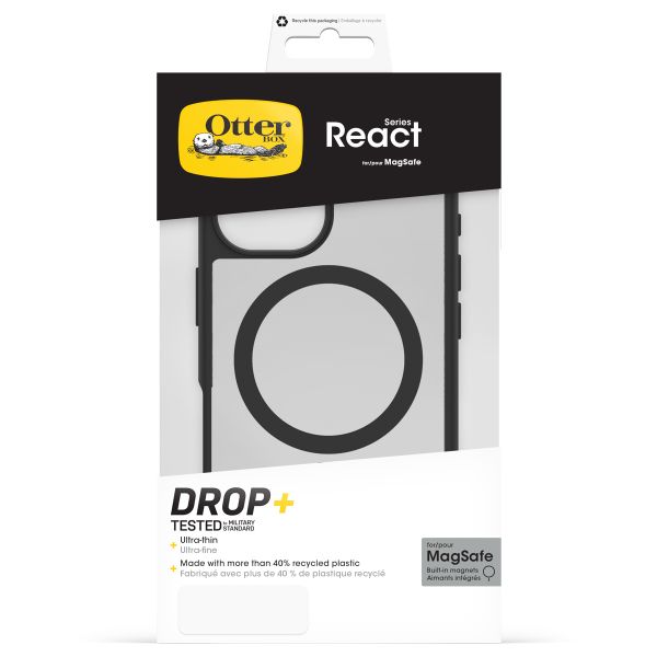 OtterBox Coque React MagSafe Apple iPhone 16 - Black Crystal