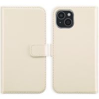 Selencia Étui portefeuille en cuir véritable Apple iPhone 15 - Greige