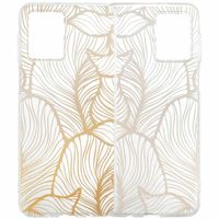 imoshion Coque Design Motorola Moto G54 - Golden Leaves Transparent