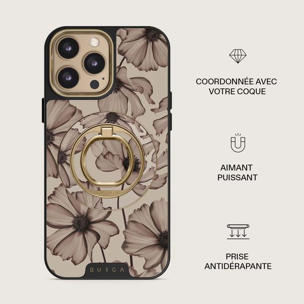 Burga Anneau de téléphone Magnetic Ringholder Gold - Compatible avec MagSafe - Barely Yours