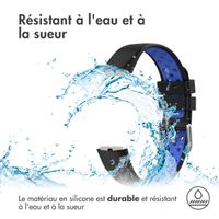 imoshion Bracelet sport silicone Fitbit Luxe - Black & Blue