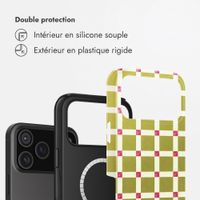 Selencia Coque arrière Vivid avec MagSafe Apple iPhone 18 Pro / 17 Pro - Check This Olive