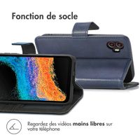 imoshion Étui de télephone portefeuille de luxe Samsung Galaxy Xcover 6 Pro - Bleu foncé