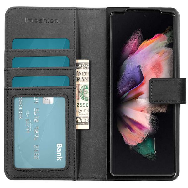 imoshion Étui de télephone portefeuille de luxe Samsung Galaxy Z Fold3 - Zwart - Noir