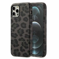 Selencia Coque Sabi imprimé panthère avec MagSafe Apple iPhone 12 (Pro) - Midnight Black