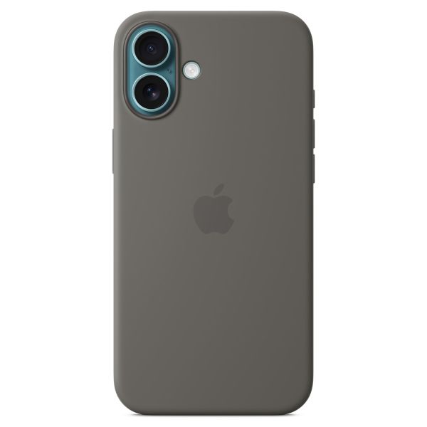 Apple Coque en silicone MagSafe Apple iPhone 16 Plus - Stone Gray