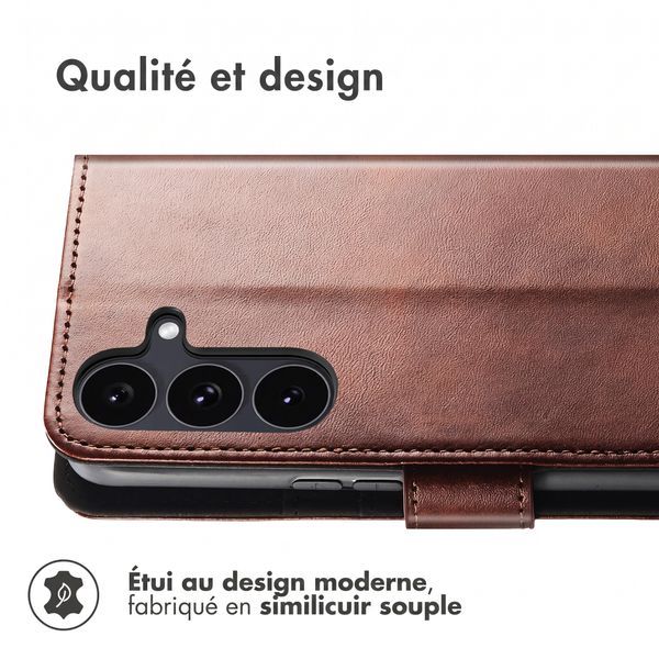 imoshion Étui de télephone portefeuille de luxe Samsung Galaxy S26 FE - Marron foncé