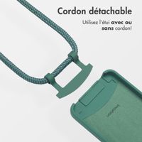 imoshion Coque arrière Color avec cordon amovible et MagSafe Apple iPhone 17e / 16e - Vert foncé